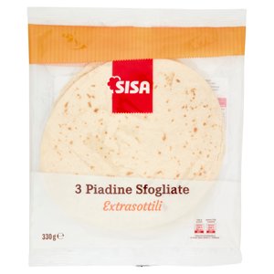 Sisa 3 Piadine Sfogliate Extrasottili 3 X 110 G