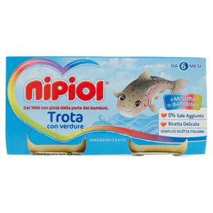 Nipiol Trota Con Verdure Omogeneizzato 2 X 80 G