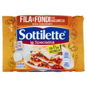 Sottilette Le Specialità Fila E Fondi Con Mozzarella - Formaggio Fuso A Fette - 200 G