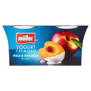 Müller Yogurt Cremoso Pesca & Albicocca In Pezzi 2 X 125 G