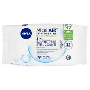 Nivea 3in1 Micellar Salviettine Struccanti Tutti I Tipi Di Pelle 25 Pz