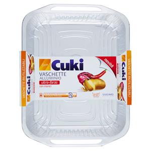 Cuki Cuoce Vaschette Alluminio Ultra-forza Con Manici 8 Porzioni 2 Pz