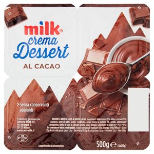 Milk Crema Dessert Al Cacao 4 X 125 G