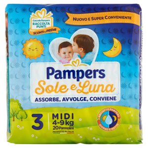 Pampers Sole E Luna 3 Midi 20 Pz