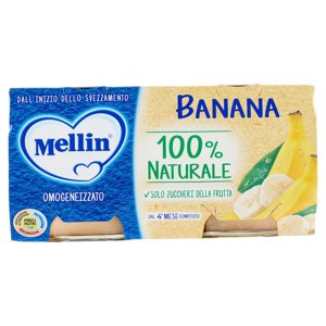 Mellin Banana 100% Naturale Omogeneizzato 2 X 100 G