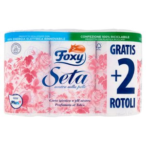 Foxy Seta Carta Igienica 2 Veli Decorata 4+2 Maxi Rotoli