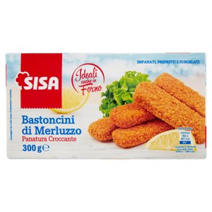 Sisa Bastoncini Di Merluzzo Impanati, Prefritti E Surgelati 300 G