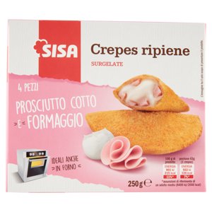 Sisa Crepes Ripiene Surgelate Prosciutto Cotto E Formaggio 4 X 63 G