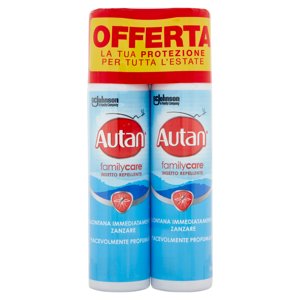 Autan Family Care Antizanzare Tigre E Comuni, Bipacco, Insetto Repellente, 2 X 100ml