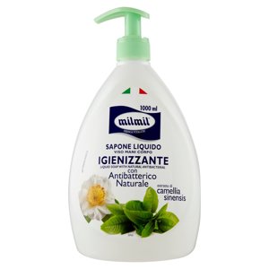 Milmil Fresca Vitalità Sapone Liquido Igienizzante Estratto Di Camellia Sinensis 1000 Ml