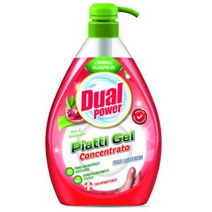 Detergente Piatti Gel Aloe Conc. Dual Power 1 Lt