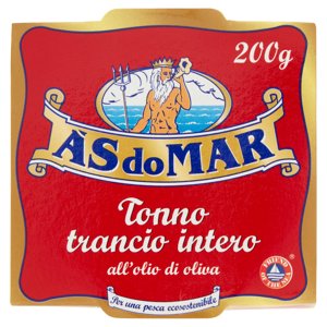 Asdomar Tonno Trancio Intero All'olio Di Oliva 200 G