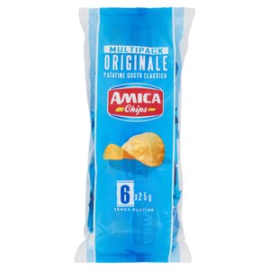 Amica Chips Originale Patatine Gusto Classico 6 X 25 G