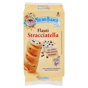 Mulino Bianco Flauti Stracciatella Merenda Con 100% Latte Fresco Italiano 8 Pezzi 280g