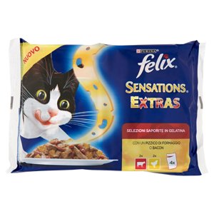 Felix Sensations Extras Selezioni Saporite (manzo & Pollo) 4 X 85 G