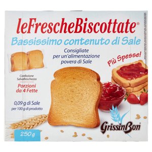 Grissinbon Lefreschebiscottate Bassissimo Contenuto Di Sale 250 G