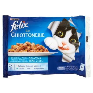 Felix Le Ghiottonerie Selezioni Con Pesci In Gelatina (salmone & Tonno) 4 X 85 G