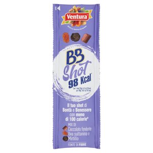 Ventura Bbshot 98kcal* Mix Di Cioccolato Fondente Uva Sultanina E Mirtillo 25 G