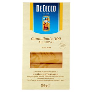 De Cecco Cannelloni N° 100 All'uovo 250 G