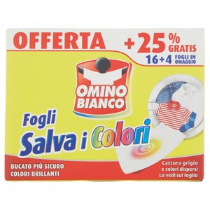 Omino Bianco Fogli Salva I Colori 20 Pz