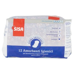 Sisa Assorbenti Igienici Per Incontinenza Leggera Femminile Misura Media 12 Pz