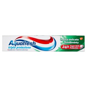 Aquafresh Tripla Protezione Dentifricio 3 In 1 Gusto Menta Delicata E Protezione Denti 75 Ml