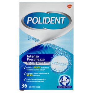 Polident Pulitore Quotidiano Protesi Dentali Intensa Freschezza Confezione 36 Compresse