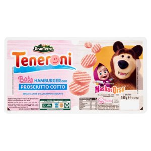 Teneroni Baby Hamburger Con Prosciutto Cotto 2 X 75 G