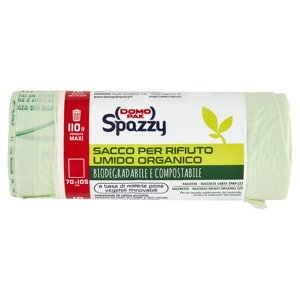 Domopak Spazzy Sacco Per Rifiuto Umido Organico Formato Maxi 110 Lt 70x105 Cm 10 Pz