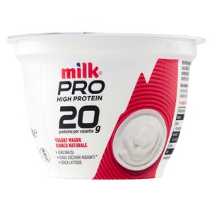 Milk Pro High Protein 20g Yogurt Magro Bianco Naturale 180 G