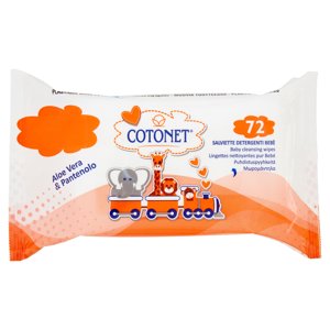 Cotonet Salviette Detergenti Bebè Aloe Vera & Pantenolo 72 Pz