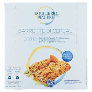 Equilibrio & Piacere Barrette Di Cereali Con Mandorle, Semi Di Zucca E Mirtilli 6 X 20 G
