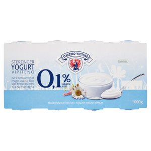 Sterzing Vipiteno 0,1% Grassi Yogurt Magro Bianco 8 X 125 G
