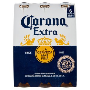 CORONA EXTRA Birra lager messicana bottiglia 6x33cl