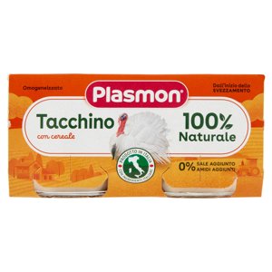 Plasmon Omogeneizzato Tacchino Con Cereale 2 X 80 G
