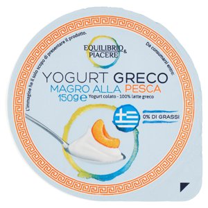 Equilibrio & Piacere Yogurt Greco Magro Alla Pesca 150 G