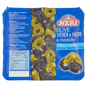 Neri Olive Verdi E Nere A Rondelle 2 X 50 G