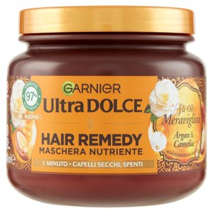 Garnier Ultra Dolce Hair Remedy Maschera Per Capelli Nutriente Argan E Camelia, 340 Ml