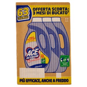 Ace Detersivo Igienizzante Classico 3 X 21 Lavaggi 3 X 1050 Ml