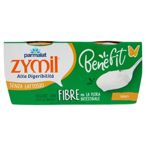 Zymil Alta Digeribilità Senza Lattosio Benefit Yogurt Con Fibre Bianco 2 X 125 G