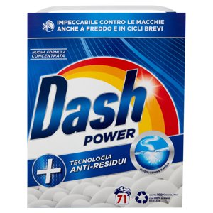 Dash Power Detersivo Lavatrice In Polvere, Tecnologia Anti-residui, 71 Lavaggi 3550 G