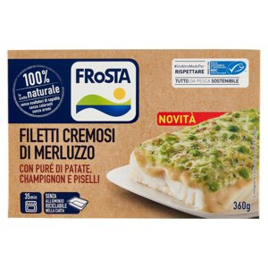 Frosta Filetti Cremosi Di Merluzzo Con Purè Di Patate Champignon E Piselli 360 G
