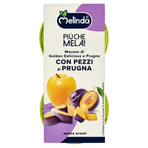 Melinda Più Che Mela! Mousse Di Golden Delicious E Prugna Con Pezzi Di Prugna 2 X 100 G