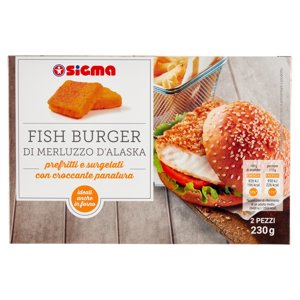 Sigma Fish Burger Di Merluzzo D'alaska Prefritti E Surgelati 2 X 115 G