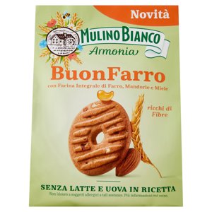 Mulino Bianco Armonia Buonfarro Biscotti Farro Mandorle Miele Senza Latte E Uova 270g