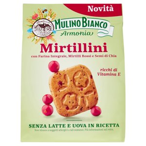Mulino Bianco Armonia Mirtillini Biscotti Farina Integrale Mirtilli Rossi Senza Latte E Uova 270g