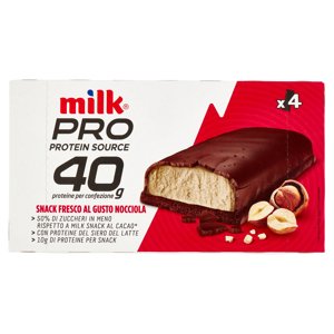 Milk Pro Protein Source 40 G Snack Fresco Al Gusto Nocciola 4 X 40 G