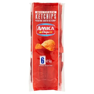 Amica Chips Ketchips Patatine Gusto Ketchup 6 X 25 G