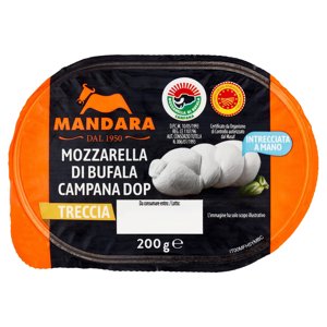 Mandara Mozzarella Di Bufala Campana Dop Treccia 200 G