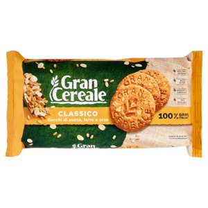 Gran Cereale Biscotti Gran Cereale Classico Fiocchi di Avena Farro Orzo Tubo 500 g